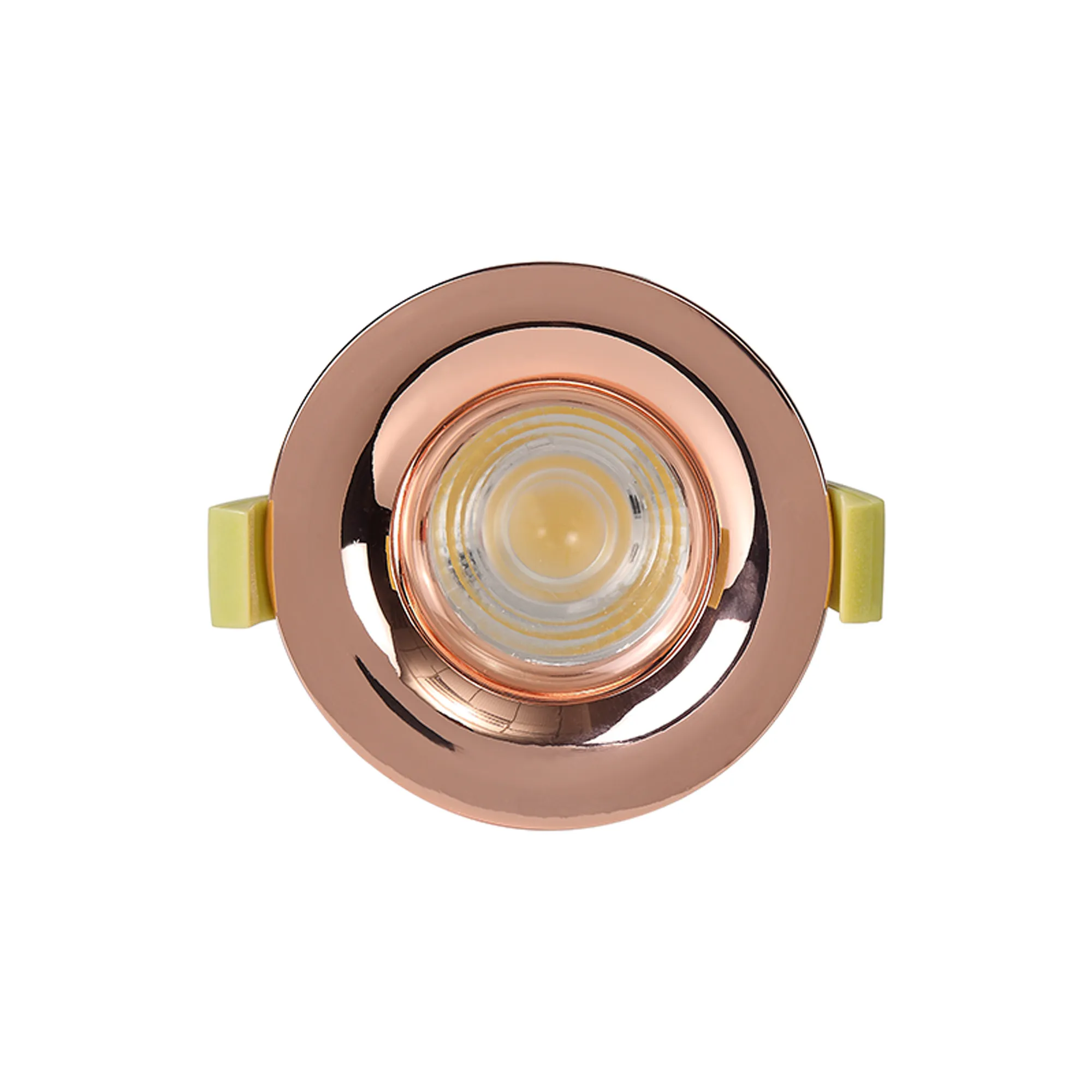 Bruve 12 Tridonic powered 12W 3000K 1200lm 36° LED Engine,300mA , CRI>90 LED Engine Rose Gold Fixed Round Recessed Downlight, Inner Glass cover, IP65 DM202498  Dlux Bruve 12 IP65